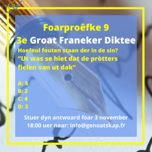 3e Groat Franeker Diktee Foarproêfke 9